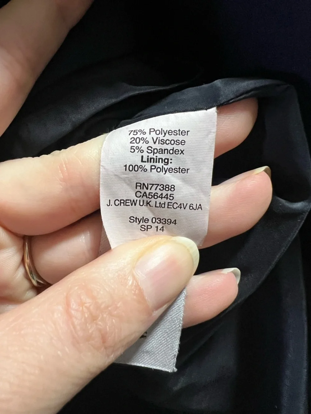 J. Crew Navy A-Line Skirt - Picture 4 of 5